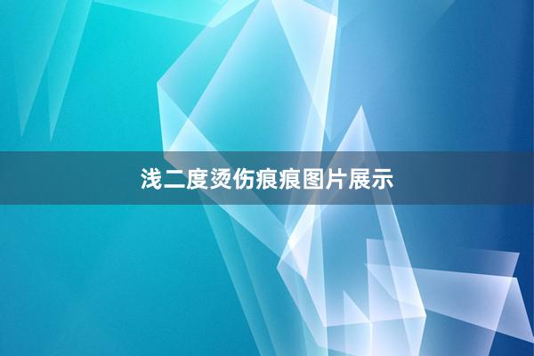 浅二度烫伤痕痕图片展示